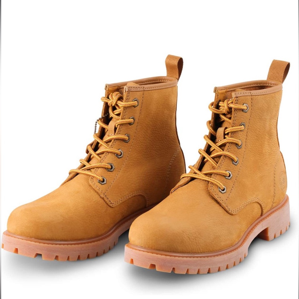 New JACATA Camel Genuine Leather Non-Slip Oil Resistant Work Boots Men’s 8W